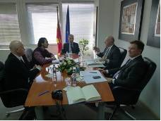 Meeting at Skopje the minister of local self government Mr Petre Mitev